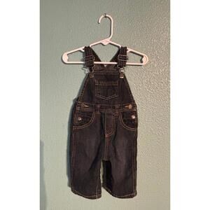 Old Navy Baby Dark Blue Denim Overalls 3-6 Months Infant